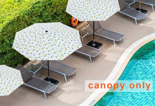 Image of MASTERCANOPY Patio Umbrella 9 ft Replacement Canopy for 8 Ribs-Yellow Lemon Canopy Only