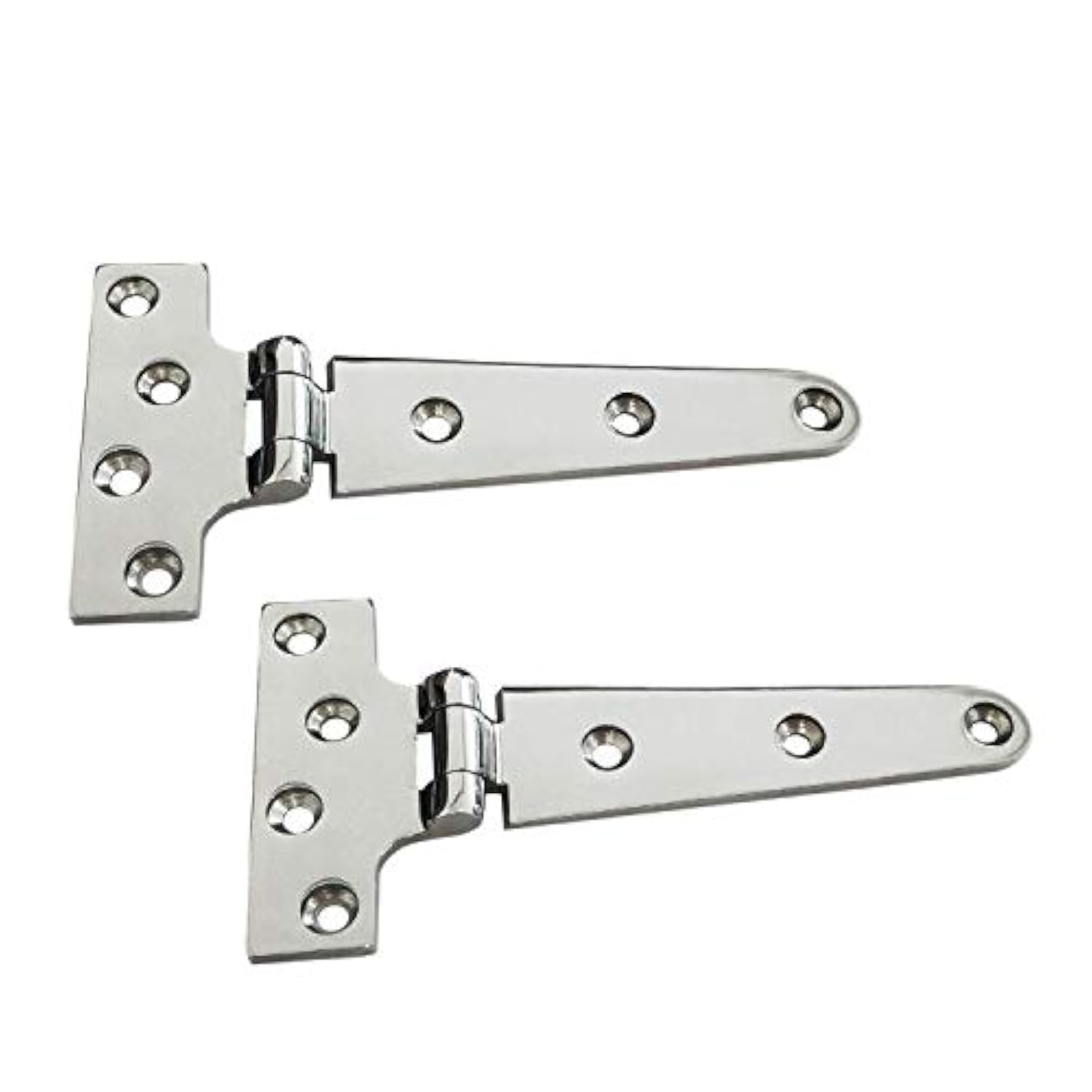 NRC&XRC Pair of 316 Stainless Steel Heavy Duty Marine Grade T Hinge 4"(L)/6"(L)/8"(L) Cast Strap Hinge black