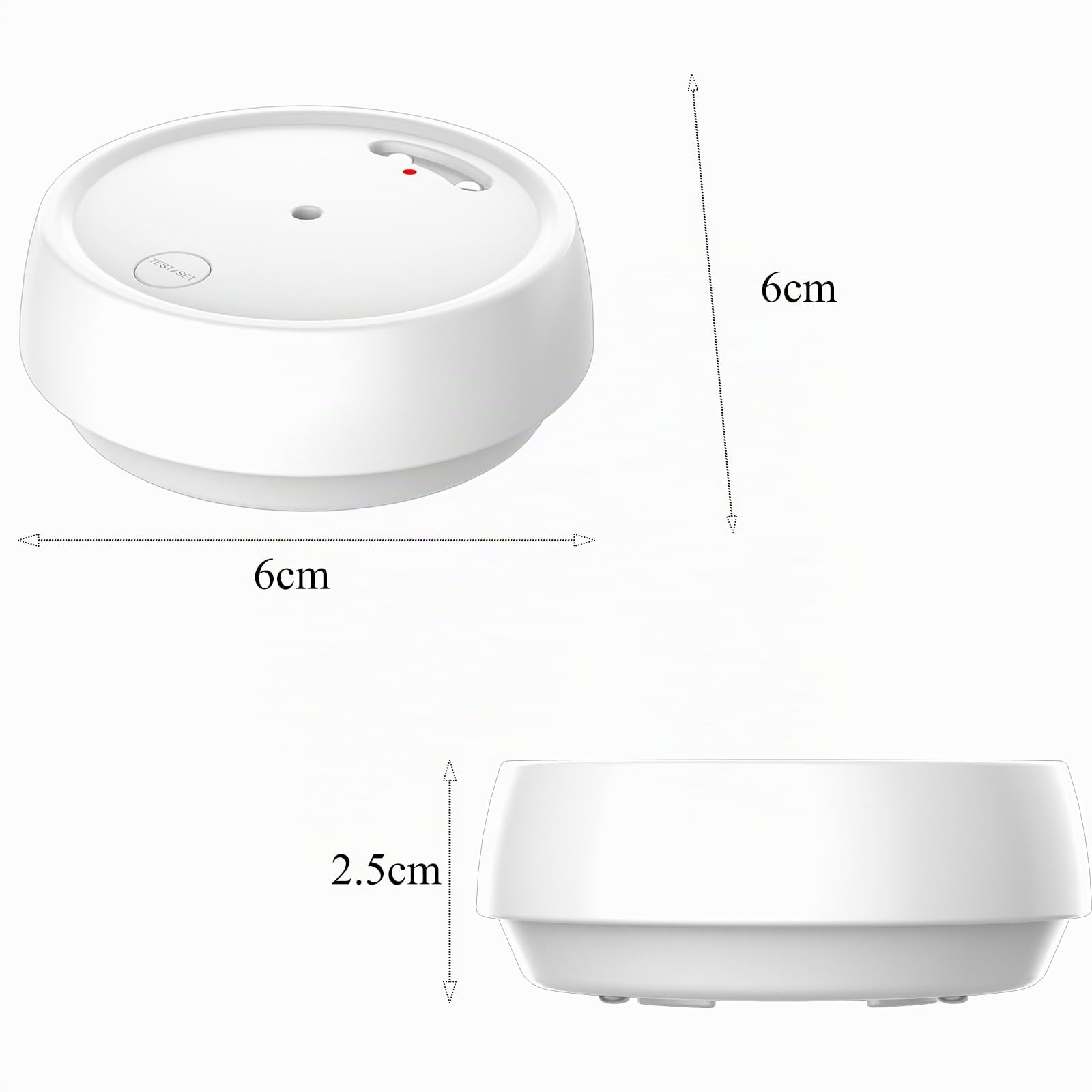 3Pack Wassermelder WLAN mit Batterie, IP66 Wassersensor, 80dB Wasseralarm Kompatibel mit Tuya/Smart Life App, Wasserwächter für Küchen, Bäder, Keller
