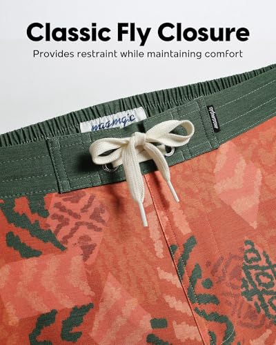 maamgic Men's Swim Trunks with Compression Liner Board Shorts Vintage Beach Shorts Quick Dry with Zipper Pockets3