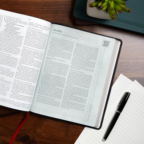 CSB Men of Character Bible, Revised and Updated, Black Genuine Leather, Black Letter, Articles, Character Profiles, Videos, Cross-References, Easy-to-Read Bible Serif Type - image 3