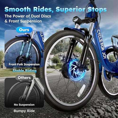 Electric Tricycle for Adults, 7-Speed Electric Trike with