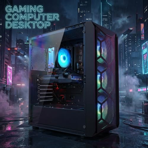 STGsivir Gaming PC, Gaming Computer Desktop Tower, AMD Ryzen 7 5700X up to 4.6GHz, Nvidia GeForce RTX 3060 12GB GDDR6, 32GB DDR4 RAM, 1TB SSD, WIFI 6, BT5.0, RGB Fan x3, Windows11 Pro - Image 6