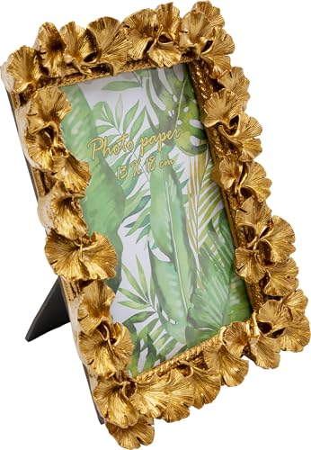 Cadre photo feuille Ginkgo doré peint à la main Kare une œuvre d'art
