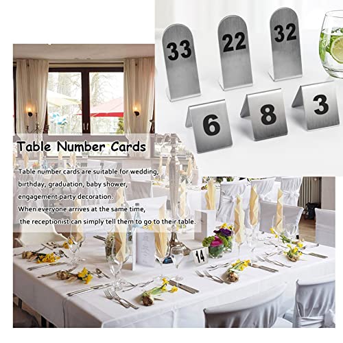 Numéros de table restaurant inox chevalet type V 1-100 - 4
