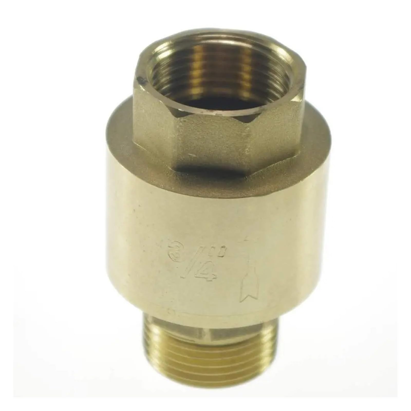 1 pz ottone 3/4 "femmina maschio BSPP filettato molla valvola di ritegno diritta verticale