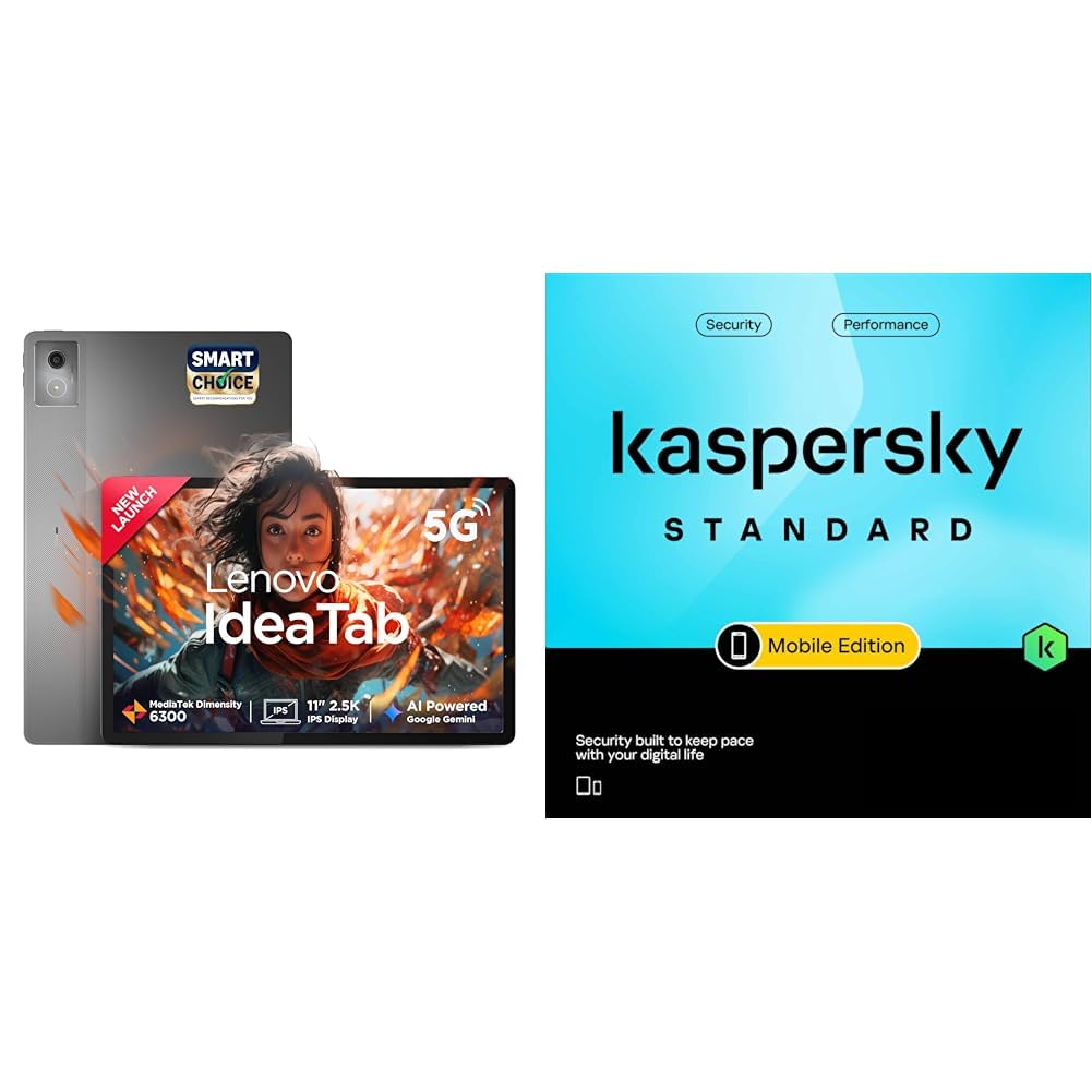 Lenovo Idea Tab Smartchoice | Wi-Fi + 5G |11" Display, 2.5K Resolution, 90Hz Refresh|8GB RAM, 256GB ROM| MediaTek + Kaspersky Standard Mobile Security 1 Device 1 Year (Physical Pack)-image-12