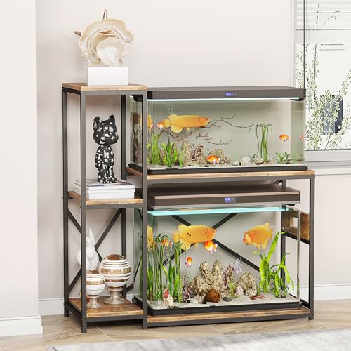 Image of Fish Tank Stand for up to 29 Gallon Aquarium, Reptile Terrariums Tank Stand, Reptile Tank Stand with Stable Metal Frame