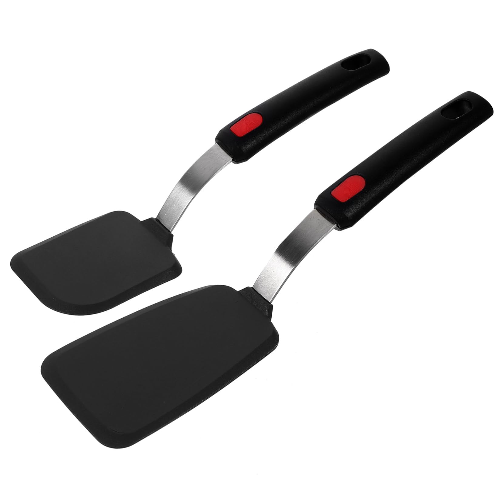 2Pcs Silicone Spatula Set Heat Resistant Nonstick Cooking Utensils for Pancakes Tamagoyaki Teppanyaki Safe for Nonstick Cookware Versatile Kitchen Tools