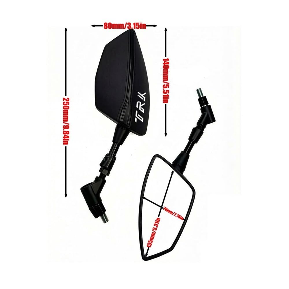 pour Ben&Elli TRK502 TRK502X TRK251 TRK 502 502X 251 10mm Rétroviseur Réglable Gauche Droite Latéral Rétroviseurs Moto