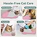 Pawfun Self-Adhesive Cat Grooming Wrap, Cozy Cat Wrap for Cutting Nails, Breathable Anti-Scratch Cats Swaddle Bag for Brushing, Ear Cleaning, Dental Care, Medication, Injections, Pink S