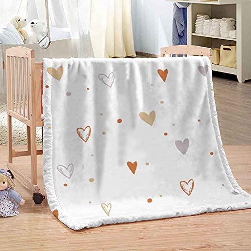 Couverture polaire chaude impression 3D coeur plaid flanelle doux 150x200cm - 4