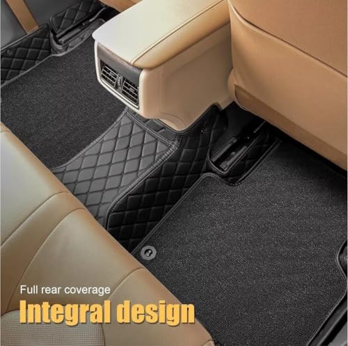 Image of Mr Mattie 7D Car Mat for KIA SELTOS 2026 Face Lift | 7D Premium Faux Leather II Luxury Mat II 7 Layer Protection | Custom Fitted Car Floor Tray Mats - (Black with Black)