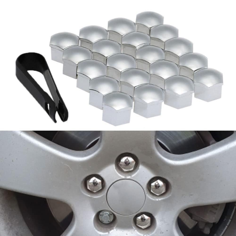Fyonmdc C/Silver Fyonmd 20 Ps Wheel Nut Aps,For Suzuki Swift/Sport/Hybrid 2017-2022 2023 Hexagonal Tire Overs Dust Proof Durable Wheel Hex Nut Bolt Ap Over Aessories,-21Mm