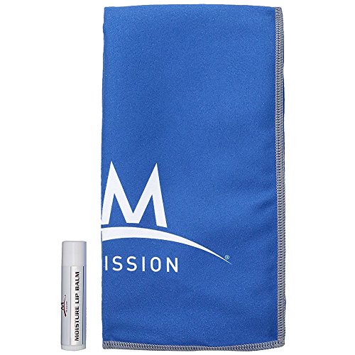 Mission Enduracool Large Towel with Lip Balm, One Size, Blue
