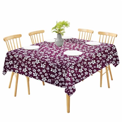 Image of Waterproof Dining Table Cover | PVC Table Protector | Dustproof Spill Proof Cover for Home & Kitchen (floral-19, 40x60 Inches (4 Seater))