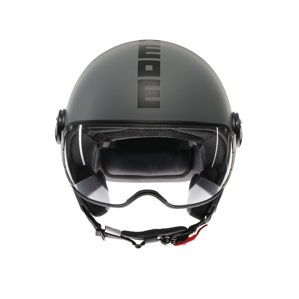 MOMO Design - FGTR CLASSIC E2206, Casco Moto Jet, Casco Jet Omologato ECE, Casco Jet Aperto Scooter, Uomo e Donna, Leggero con Visiera, Bianco Nero, XS