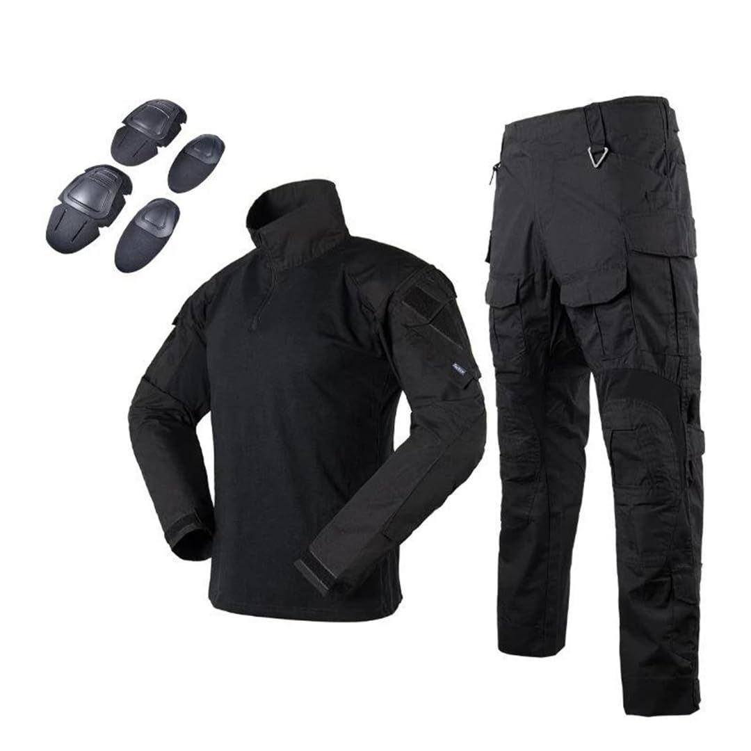 Suwequest Camo1 - Completo tattico da uomo, con pantaloni tattici, camicia da combattimento