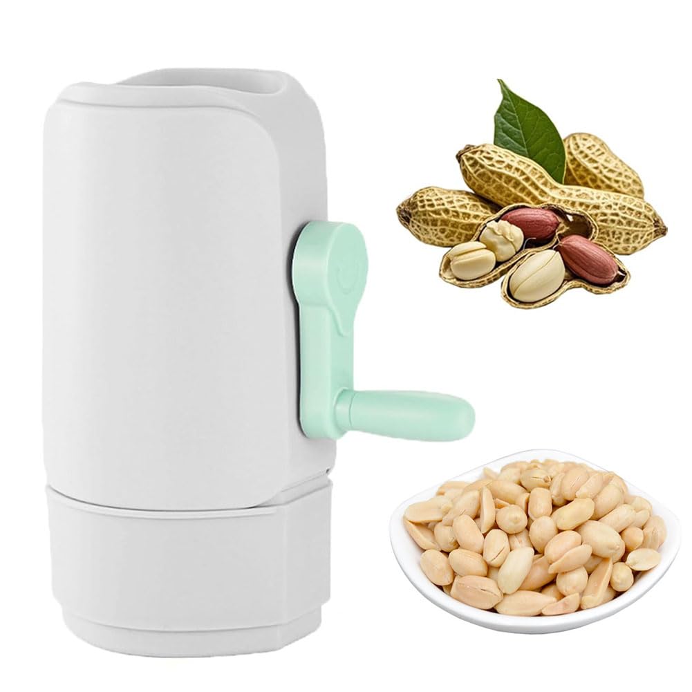 GoodernPistachio Opener Automatic Peanut Sheller,Durable Hand Crank Peanut Sheller Efficient Automatic Shell Peeler with Slip-Resistant Base Multifunction Sheller Tool for Peanut Pistachio Melon Seed