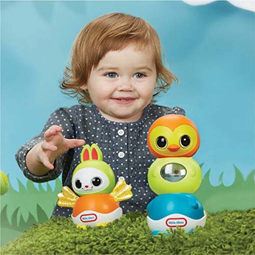 Little Tikes Sleepy Stacker Primi Passi. Giocattolo 2 In 1 Mischia E Abbina Con Effetti Sonori, Sonaglio Ed Elementi Spiegazzati. Adatto Dai 6 Mesi - 4