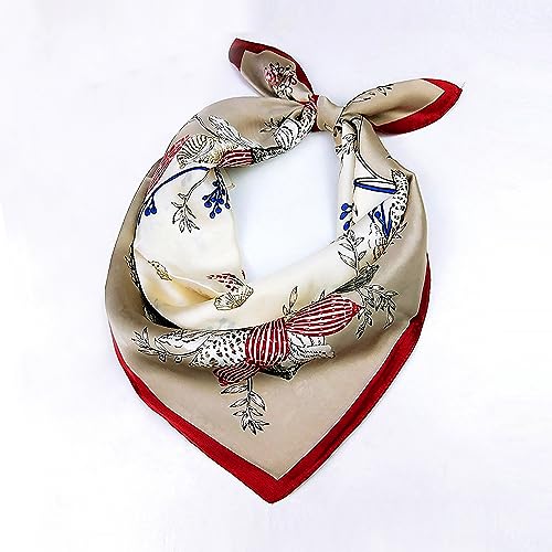 27 Inch Women Satin Head Scarf, Silk Feel Lightweight Square Neckerchief, Can be Used to Decorate Hairstyles, Handbags and Clothing3