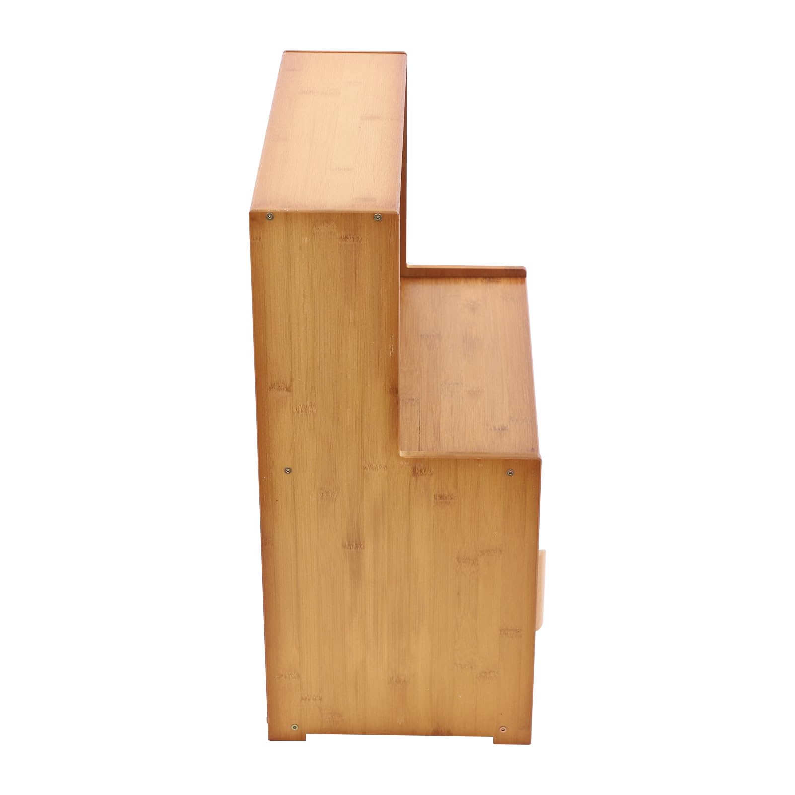 Armoire de rangement, petit buffet de cuisine en bambou pour plan de travail, armoire de cuisine avec porte coulissante et poignée pour pots à épices, ustensiles de cuisine et accessoires