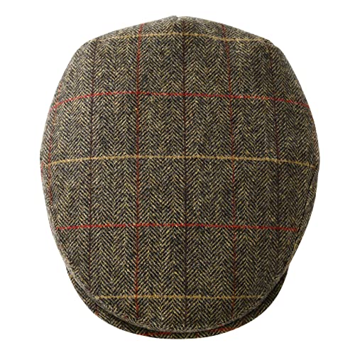 Image of FEINION Men's Wool Tweed Newsboy Ivy Cap Gatsby Golf Flat Hat