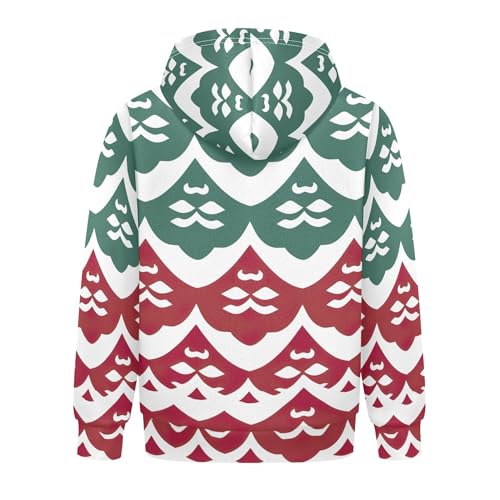 Kids Hoodies Sweaters Christmas Xmas Trees Hooded Sweatshirts with Big Pockets for Boys Girls B04003012