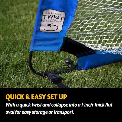 Image of PUGG Pop Up Soccer Goal, Portable Training Football Knitted Poly Net Equipment, The Original Pickup Game Goal, Includes Two Goals & Bag