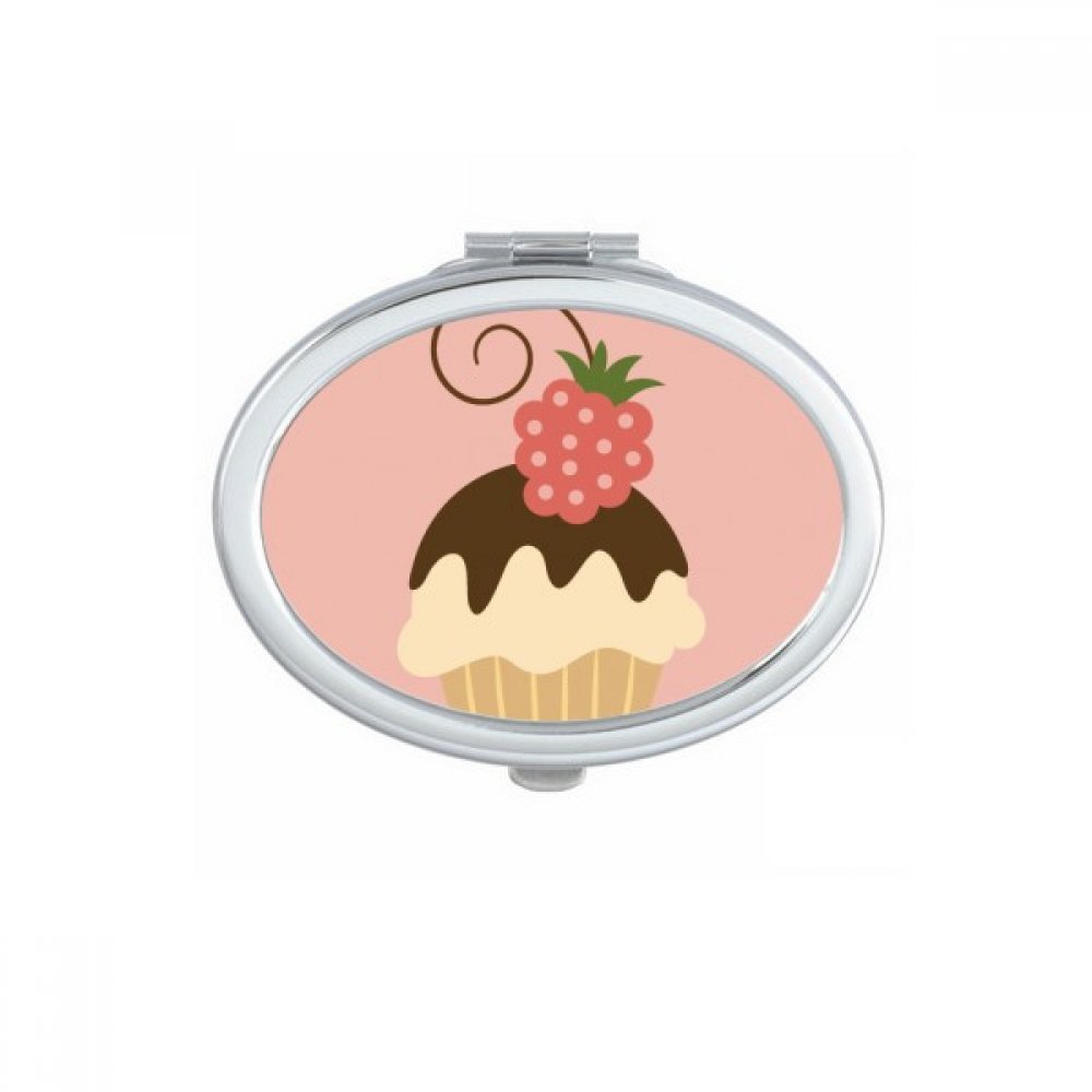 Miroir de maquillage portable ovale format compact pour sac à main