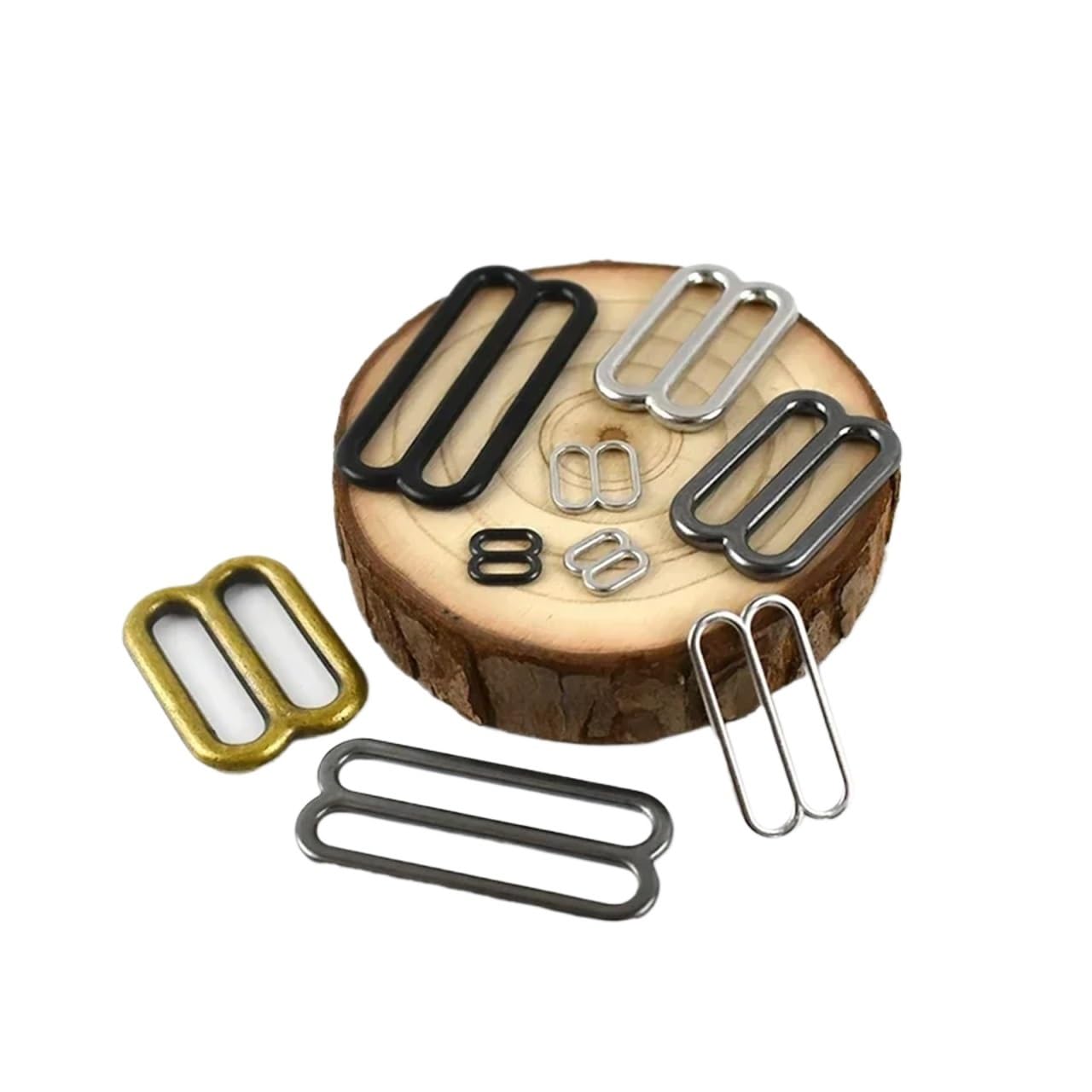 200 anillos de metal Tri-Glide de 6 a 50 mm, correa de brasier ajustable, cierre de ropa interior