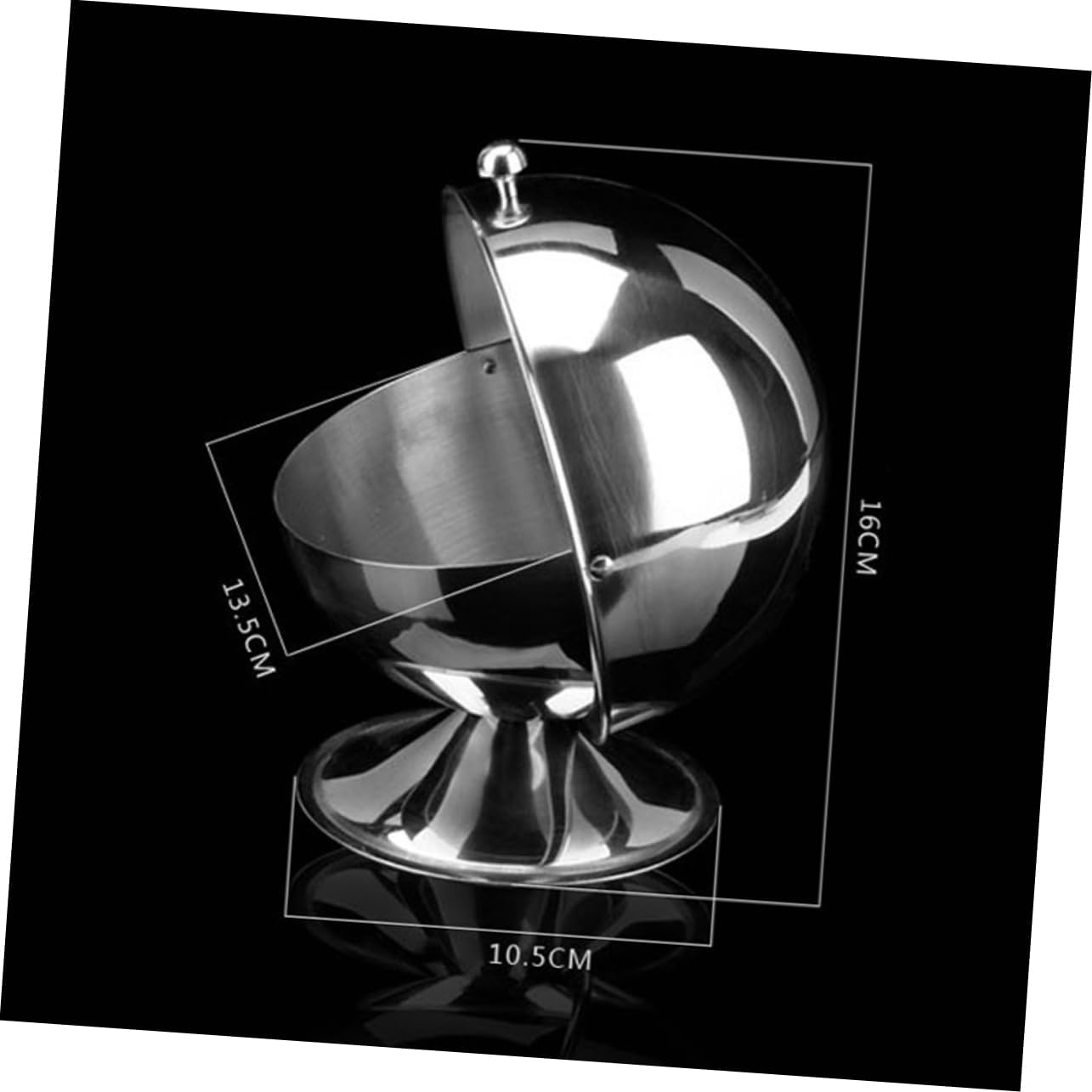 Unomor Modern Kitchen Sugar Bowl Lid Candy Jar Seasoning Bottle Spherical Condiment Holder