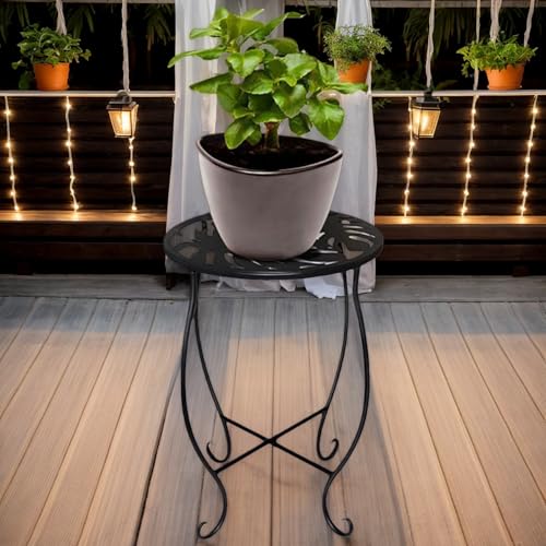Support de plante en métal étagère ronde décorative premium