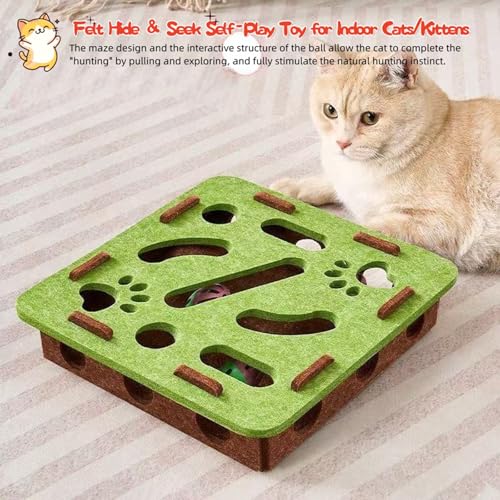 Puzzle interactif pour chat d'intérieur ANIS·KEAAR jouet feutre exercice et stimulation