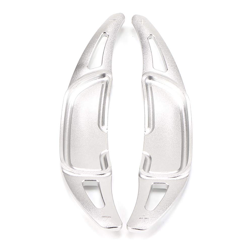 ontto Aluminium Alloy Car Steering Wheel Shift Paddles Shifter Extension fit for Mer-cedes AMG GLC63 GLC43 A45 CLA 45 C63 C43 E63 E43 GLA45 GLS63 G63 CLS63 CLS53 Paddle Shifter 2PCS Silver