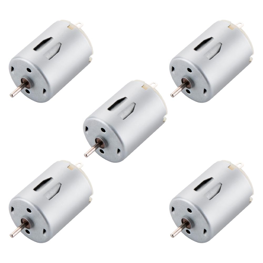 XYRSTOLR 5Pcs DC Motor 3-12V Motor Electric Motor 280 Motor Micro Mini Motor Hobby Motor for RC Car Boat Airplane Toys DIY Hobby Science Project