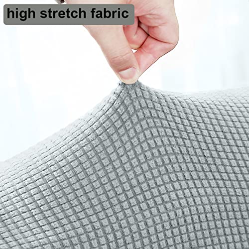 Xgangm Curved Back Bar Stool Slipcovers With Arms Set Of 2/4/6 Stretch Bar Chair Slipcovers Bar Stool Cover Swivel Chair Protector For Counter Kitchen Dining Room Desk,Silver Gray,4Pcs #TOP3