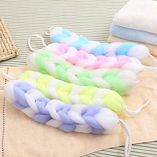 ELECSA? Back Strap Scrubber Bath Shower Bars Mesh Puff Exfoliating Soft Loofah Brush 3pcs-image-31