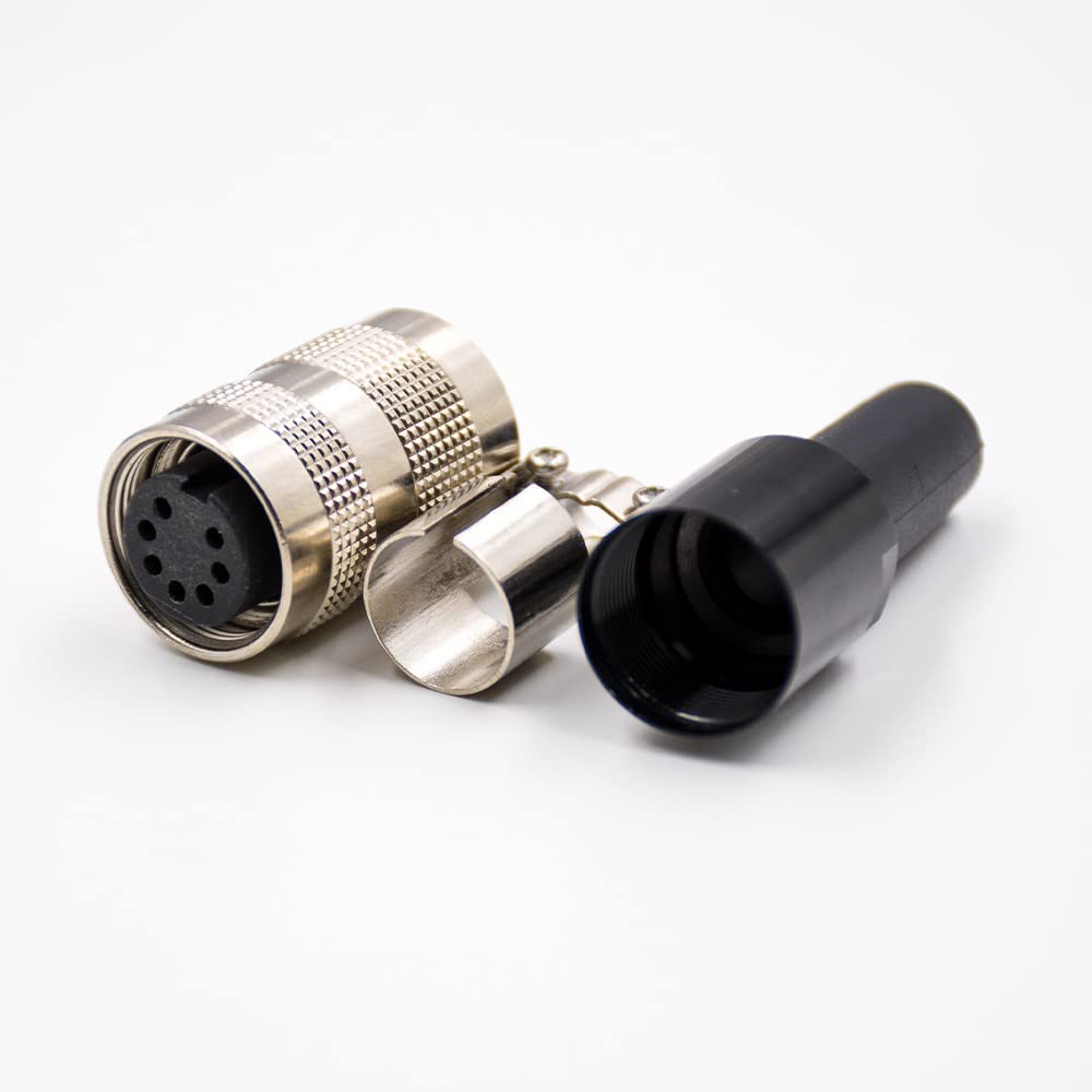 Amazon.com: 7Pin M16 Connector Female A Coded Non-Shield 180°Field  