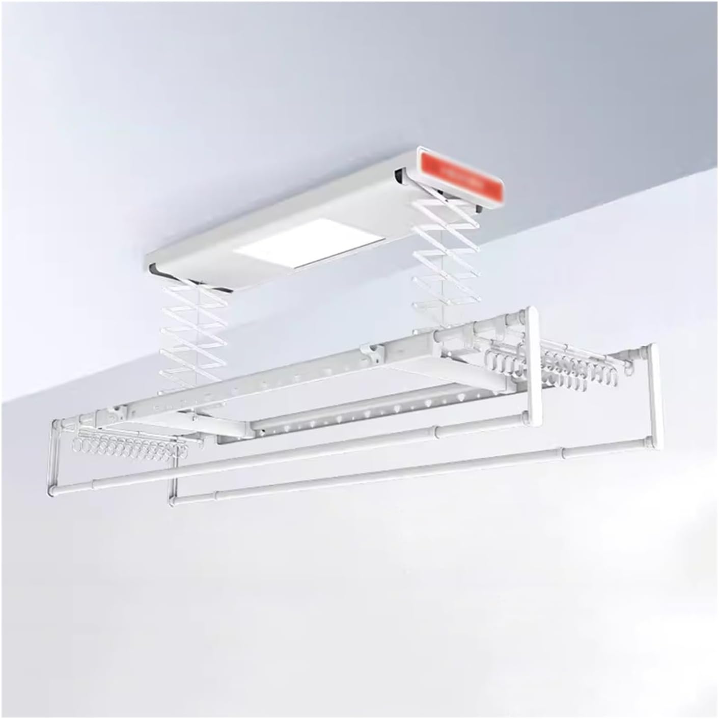 Drying Rack Invisible Electric Clothes Hanger Home Balcony Drying Rack Remote Control Lifting Automatic Telescopic Embedded Drying Clothes Drying Hanger Ceili,