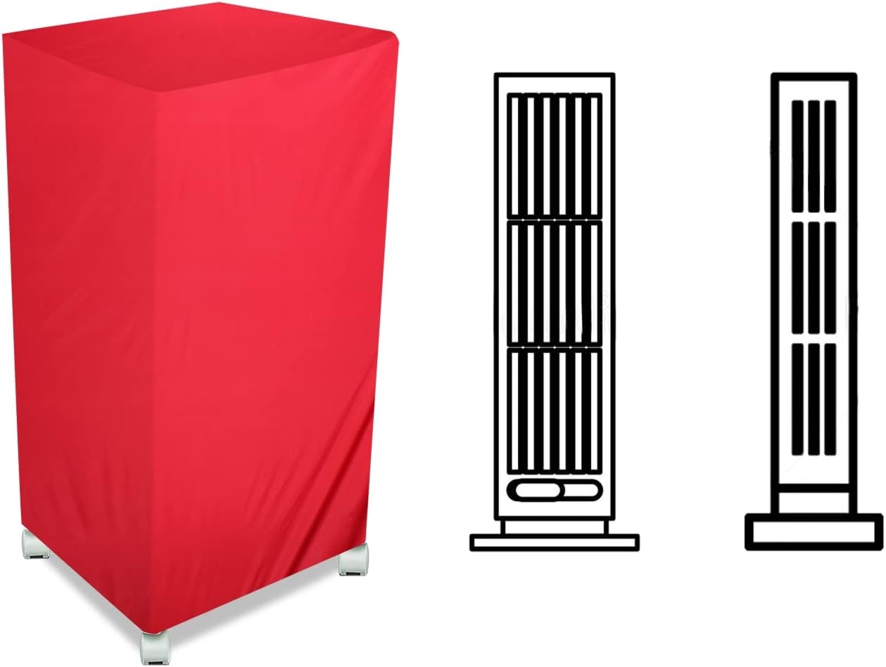 StylistaCooler Cover Compatible for Symphony HiCool 45T Modern 45 Liter Tower Cooler Red Color