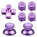 WiMas Lot de 7 boutons de rechange en aluminium pour manette de PS4 Violet