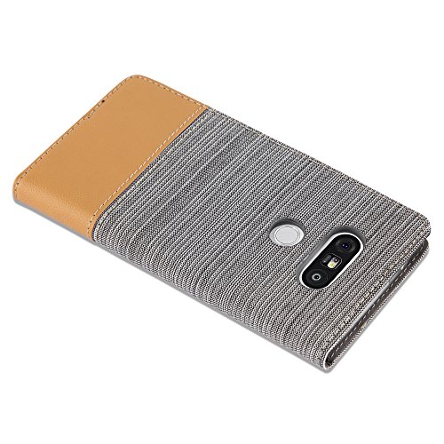 Cadorabo Custodia Libro per LG G5 in GRIGIO CHIARO...