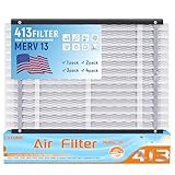 2 Pack 413 Replacement Air Filter MERV 13 Compatible with AprilAire Models 1410, 1610, 2410, 2416, 3410, 4400, fit for 16x25x4 Furnace