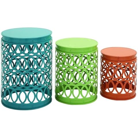 Deco 79 Metal Nesting Accent Table Set Cover