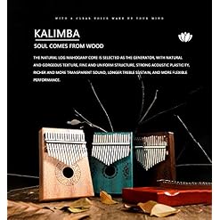 Kalimba 17 Pouce Clé Piano, Pocket Pouce Finger Piano Acajou Corps, Doigt Percussion Clavier, Avec Sac Kalimba (18cm X… - Les Beatles, Paul McCartney, John Lennon, RIngo Starr, George Harrison Kalimba 17 Pouce Clé Piano, Pocket Pouce Finger Piano Acajou Corps, Doigt Percussion Clavier, Avec Sac Kalimba (18cm X… – Image 4