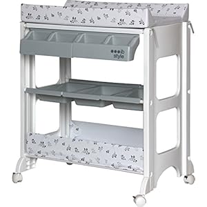ib style® ISA Commode met badje | Mobiele Verzorgingstafel Luiertafel | Verrijdbaar met wieltjes | versch. designs…