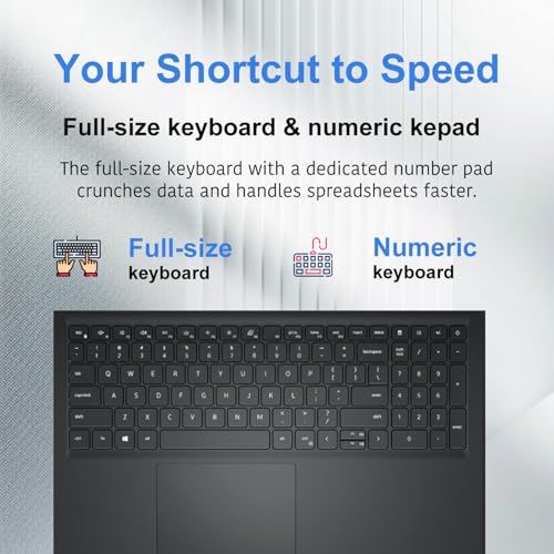 Image of Dell Inspiron 15.6 inch FHD Laptop Computer | Intel Core i5 CPU | 8GB RAM | 256GB SSD | Wi-Fi & HD Webcam | Anti-Glare Display for Business & School | Numeric Keyboard | Long Battery Life