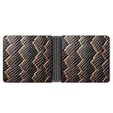 PUYWTIY Snake Skin Pattern PU Leather Bifold