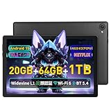 【FUNSEDY タブレット 10インチ android 15 wi-fiモデル】 20GB+64GB+1TB拡張 A523 高性能8コア CPU アンドロイド 薄型軽量 tablet 1280*800解像度 GMS認証 Widevine L1 Incell IPS画面 wifi6対応 Bluetooth5.4 顔認識 Type-C充電 OTG技術 無線投影 画面分割 児童守護 ブラック